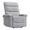 Manual Recliner Chair for Adults, Ergonomic Fabric Single Sofa with Back Support, Side Pocket, Adjustable Reclining Chair for Living Room, Bedroom - 2 of 4