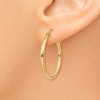 Black Bow Jewelry 2mm, 14k Yellow Gold Classic Round Hoop Earrings, 25mm (1 Inch) - 3 of 4
