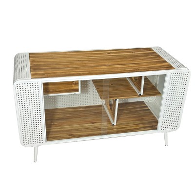 TiramisuBest Furniture Style Dog Crate Side Table on Wheels with Double Doors and Lift Top.Grey,38.58inw x 25.5ind x 27.36inh. with Grey for