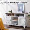Syemin Decorative Storage Cabinet, Double Door Four-Layer Shelf, Living Room Dresser with Grooved Texture for Living Room, Entryway, - 4 of 4