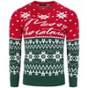 BLUEMING Mens Christmas Sweater Pullover Ugly Festive Crew Neck Sweater with Snowflakes Pattern Holiday Sweater - 2 of 4