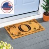 28" x 16" Monogram Coir Mat, Letter  "O" - 4 of 4