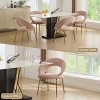 CAVINAS Modern Velvet Dining Chair with Gold Metal Legs, Dining Room Chair with Ergonomic Backrest - 3 of 4