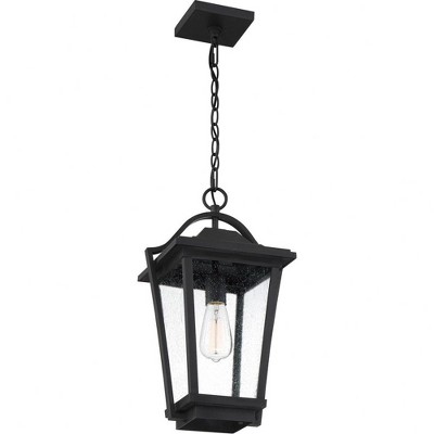 Darius Black Glass Outdoor Hanging Lantern