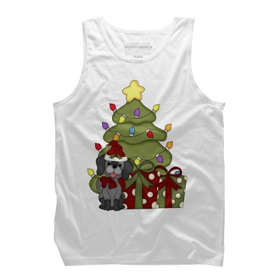 Men's Design By Humans Christmas Doggie By realdealclipart Tank Top