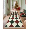 Coucheta Washable Checkered Area Rug, Non-Slip & Stain Resistant, Modern Geometric Plaid Carpet for Bedroom, Living Room, Hallway, Dining & Nursery - 3 of 4