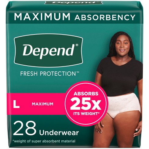 Depend® Dry Shield™ Technology Maximum Absorbtion Fit-Flex