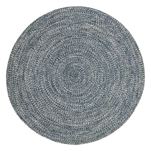 Braided Reversible Two-tone Indoor Outdoor Runner Or Area Rug, 4' Round ...