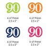 Big Dot of Happiness 90th Birthday - Cheerful Happy Birthday - DIY Shaped Colorful Ninetieth Birthday Party Cut-Outs - 24 Count - 2 of 4