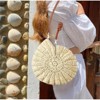 FATMOON Hand-woven Bag Women's Seaside Conch Shell Messenger Bag Cute Pearls Chains Handmade Weave Crossbody Bag Novelty Handbags - 4 of 4