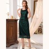 INSPIRE CHIC Women's Sequin Cocktail Formal Sleeveless Backless Midi Bodycon Sparkly Dress - 3 of 4