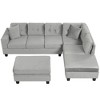 YOOCOZZ 105" L-Shape Sectional Sofa with Storage Ottoman ,2 Pillows, Cup Holders and Reversible Chaise - 2 of 4