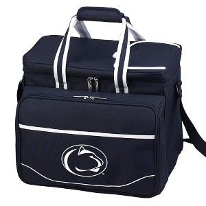 NCAA Penn State Nittany Lions Soft Sided Cooler with Four Person Picnic Set - 1 of 4