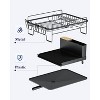 Attop Large Dish Drying Rack - Extendable Dish Rack, Multifunctional Dish Rack for Kitchen Counter Black - 2 of 4