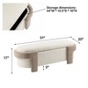 51" Storage Ottoman Bench, Upholstered End of Bed Storage Bench,Flip Top Entryway Bench, Long Window Bench for Hallway Living Room Bedroom - 3 of 4