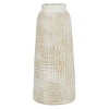 17" x 7.5" Terracotta Vase White - Olivia & May: Coastal Style, Indoor Ceramic, Round Amphora - 2 of 4