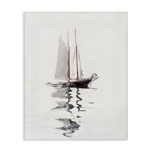 Stupell Industries Tranquil Sailboat Vessel Floating, 30" x 40" - 1 of 4