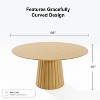 Dovelina Mid-Century Round Dining Table Wood Kitchen Table Dining Room Table for 4 People - 60" - 4 of 4