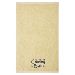 Navy Country Bath Stars Creme Hand Towel Set of 2 16x26 - 1 of 4