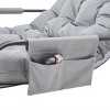 GlasFlength Accent Chairs Modern Rocking Chair Armchair Lazy Chair Sofa Chair Reading Chair for Living Room, Gray, 50"*35.83"*25.2" - 4 of 4