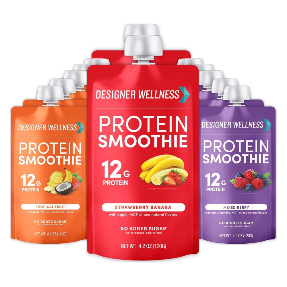 Photos - Vitamins & Minerals Designer Protein Wellness Smoothie Multipack - 4.2oz each/12pk