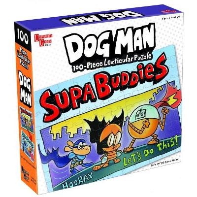 University Games Dog Man Supa Buddies 100 Piece Lenticular Jigsaw Puzzle