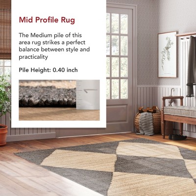 Handmade Black and Beige Cotton Jute Area Rug 3' x 5'