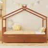 Okak Twin/Full Size House Bed Frame with 2 Storage Drawers,Solid Wood Platform Bed for Kids Room,Bedroom - 2 of 4