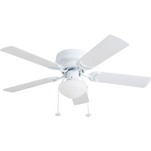 Prominence Home Alvina Traditional 42” Flush Mount Ceiling Fan with Light, White - 1 of 4