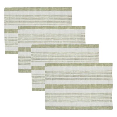 Split P Dawson Striped Green Placemat Set of 4