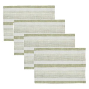 Split P Dawson Striped Green Placemat Set of 4 - 1 of 4