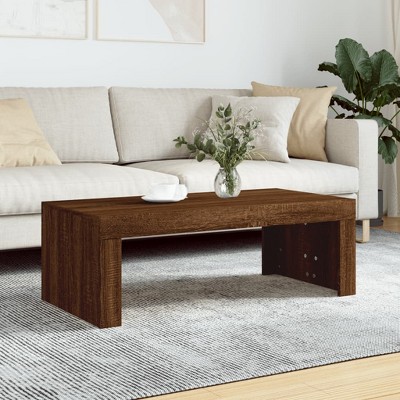 vidaXL Coffee Table Smoked Oak 40.2 in.x19.7 in.x14.2 in. Engineered Wood