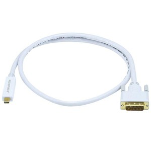 Monoprice Video Cable - 3 Feet - White | 32AWG Mini Display Port to DVI Cable - 1 of 4