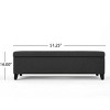 50"W Storage Bench, Upholstered Accent Footstool Bench, Entryway Bench, Bedroom Bench -ModernLuxe - 3 of 4