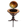 Globe Bar – 17.75" Height Hidden Drink Cabinet – 3 Legs Mahogany Finish By Old Modern Handicrafts - 2 of 4