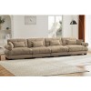Large Straight Sectional Sofa,Modern Velvet Sectional Sofa With Waist Pillows And Throw Pillows,Comfortable Sofa For Living Room-Cuddlewood - 3 of 4