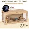 Sandinrayli Wooden Hamster Cage Chewproof, 32" Large Hamster Cages and Habitats - 4 of 4