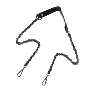 Unique Bargains Metal Corrosion-Resistant PU Leather Purse Flat Chain Strap - 1 of 4