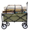 FURNIinspire Outdoor Serving Carts 360lbs Collapsible Foldable Wagon Cart with strapping system for Camping Shopping, Green, 35.04"*21.65"*38.98" - 4 of 4