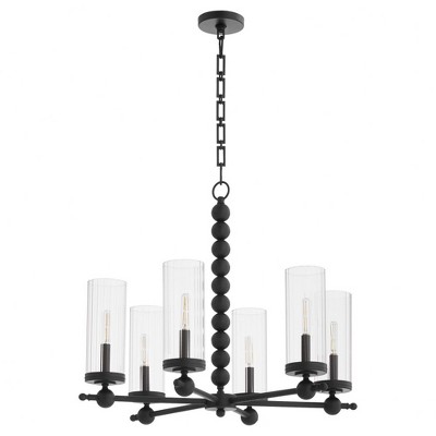 Quorum Lighting Lee Boulevard 6 - Light Chandelier in  Matte Black