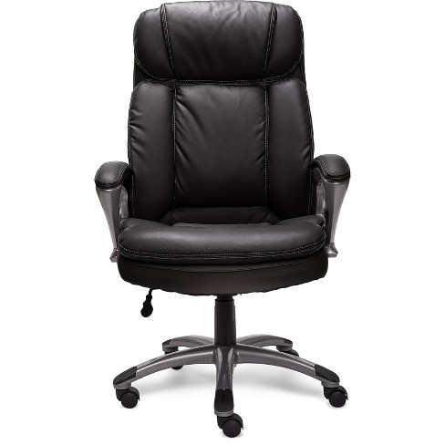 Tall Executive Chair Black Serta, Serta Black Leather Office Chair