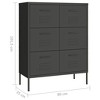 vidaXL Drawer Cabinet Freestanding Storage File Cabinet for Home Office Steel - 4 of 4