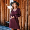 Women's Honeycomb Knit V-Neck Mini Sweater Dress - Cupshe - 3 of 4
