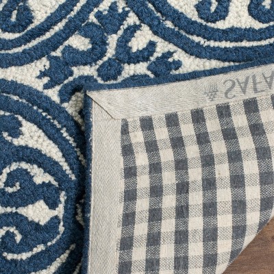 Ivory Geometric Hand-Tufted Wool Rectangular Rug