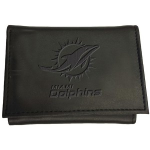 Evergreen Miami Dolphins Tri Fold Leather Wallet - 1 of 2
