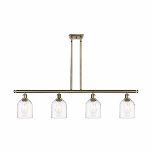 Bella - 4 Light Stem Hung Island In Industrial Style-10 Inches Tall and 48 Inches Wide - 1 of 1