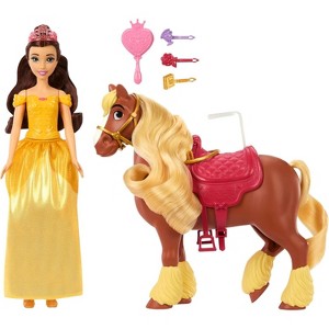 Disney Princess Belle & Philippe Doll and Horse Set – Riding Adventure Playset - 1 of 4