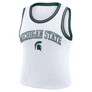 NCAA Michigan State Spartans Women's White Cropped Jersey - 1 of 3