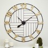 VIP Metal 31 in. Black Geometric Wall Clock - 2 of 4