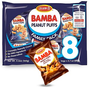 Osem Bamba Peanut Butter Puffs (Original & Hazelnut Bundle) (Pack of 8) - 1 of 4
